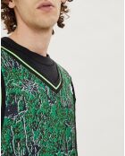 T-Shirt Adidas x Sankuanz Basketball Réversible noir/vert